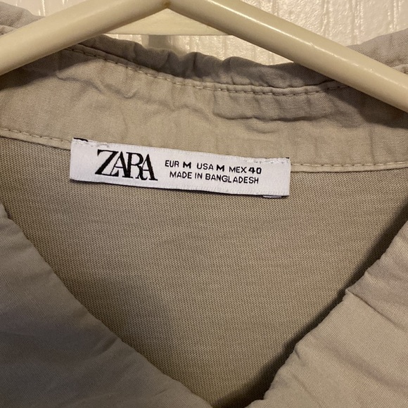 ZARA COMBINATION KNIT POLO STONE - Picture 4 of 5